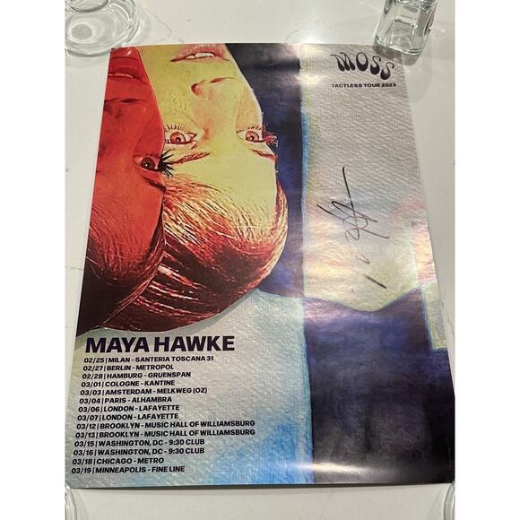 Very Rare Maya Hawke Signed Concert Gig Poster Stranger Things Robin - Picture 8 of 16